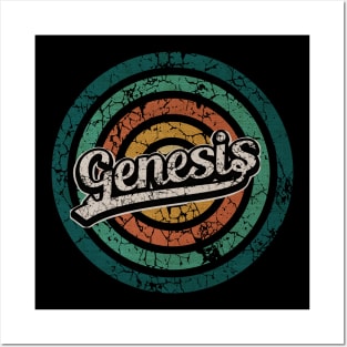 Genesis // Retro Circle Crack Vintage Posters and Art